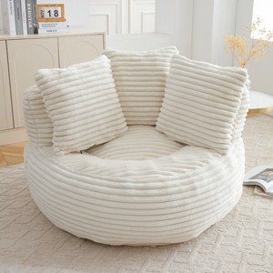 Oversized High Back Bean Bag Chair, Corduroy Fabric Floor Sofa with Foam Filling for Reading and Gaming-Baofuwish - 1 of 4