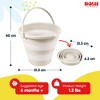 DOLU Foldable Baby Bath Bucket, Compact Toddler Wash Tub, Ages 6+ Months, Beige - 4 of 4