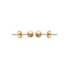 Saint Roman Classic Gold-Plated Stud Earrings - Timeless Elegance with Butterfly Clutch Backing - 2 of 3