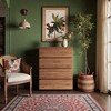Luck Live Modern bedroom with 4-drawer dressing table, high drawer cabinet with storage function, modern wide storage cabinet for bedroom - 2 of 4