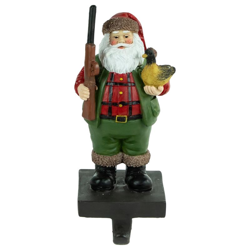 Northlight 8.5" Hunter Santa with Duck Christmas Stocking Holder, 1 of 5