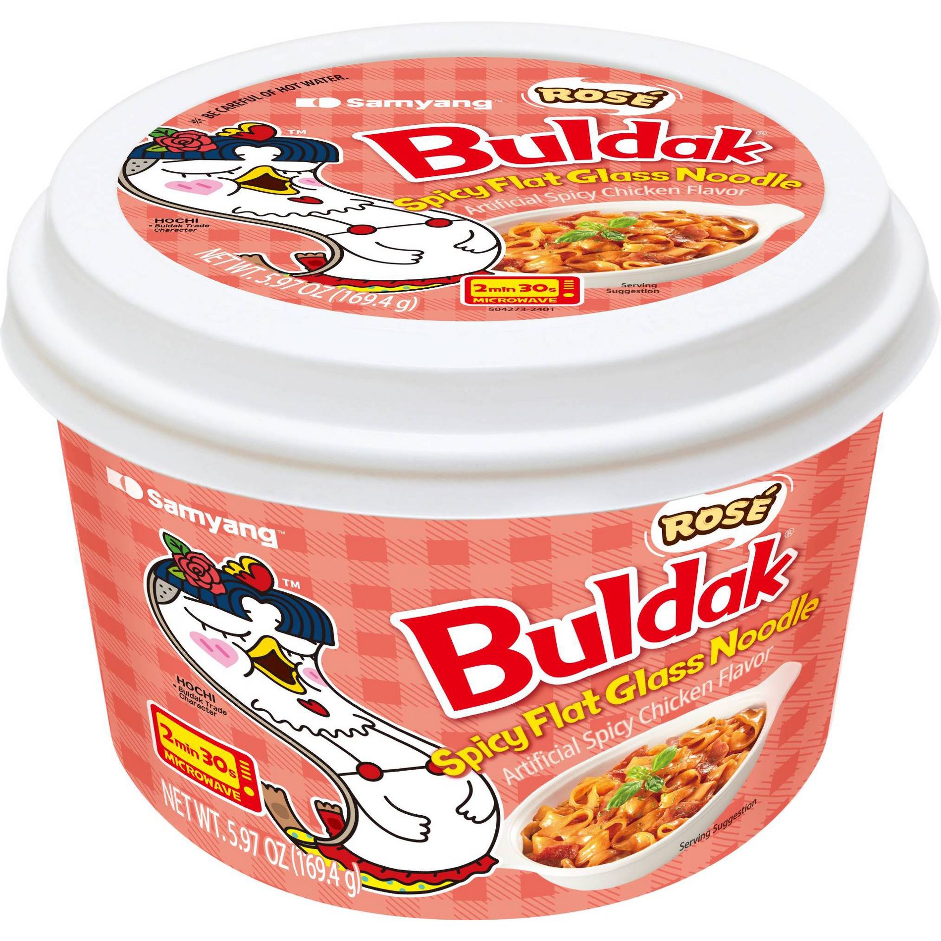Samyang Buldak Rose Spicy Flat Glass Noodles - 5.97oz