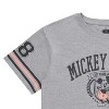 Disney Ladies Mickey Mouse Fashion Shirt Mickey Mouse Varsity Sleeve Tee - Mickey Mouse T-Shirt - 3 of 4