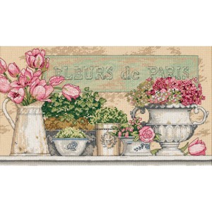 Dimensions Counted Cross Stitch Kit 14"X8"-Flowers Of Paris - 1 of 1