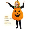 Joyfy Baby Boys Girls Halloween Pumpkin Bodysuit Costume Set, Pumpkin Costume with Hood for Infants Halloween Dressup Party - 3 of 4
