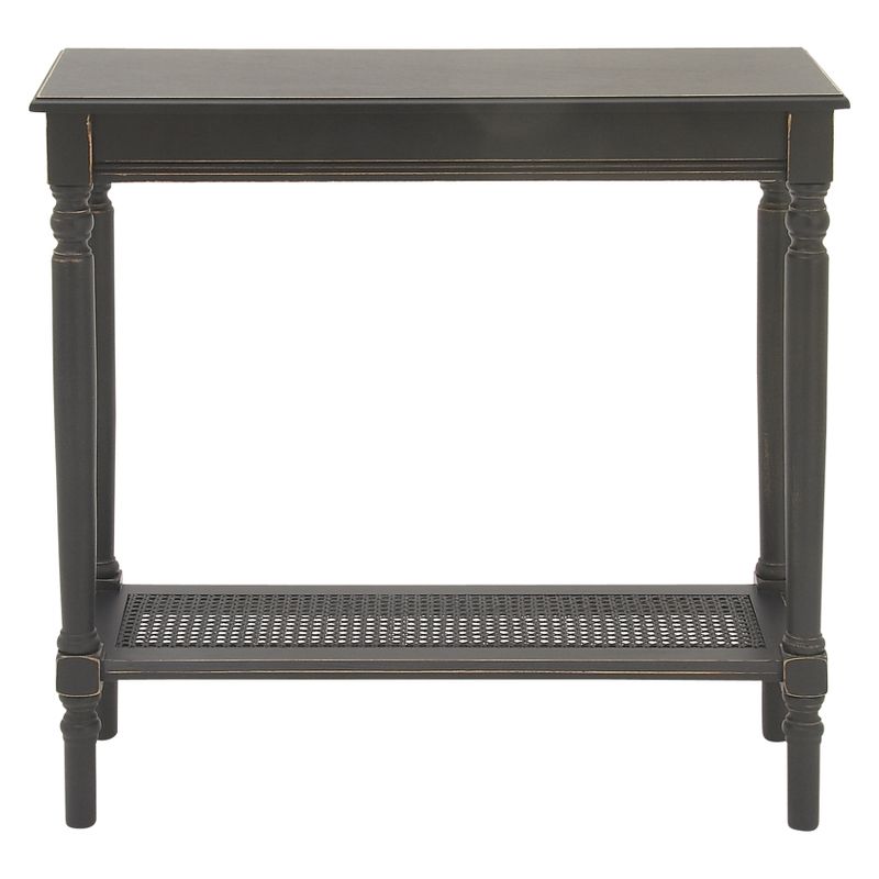 Wood Traditional Rectangular Console Table Black - Olivia & May, 1 of 10
