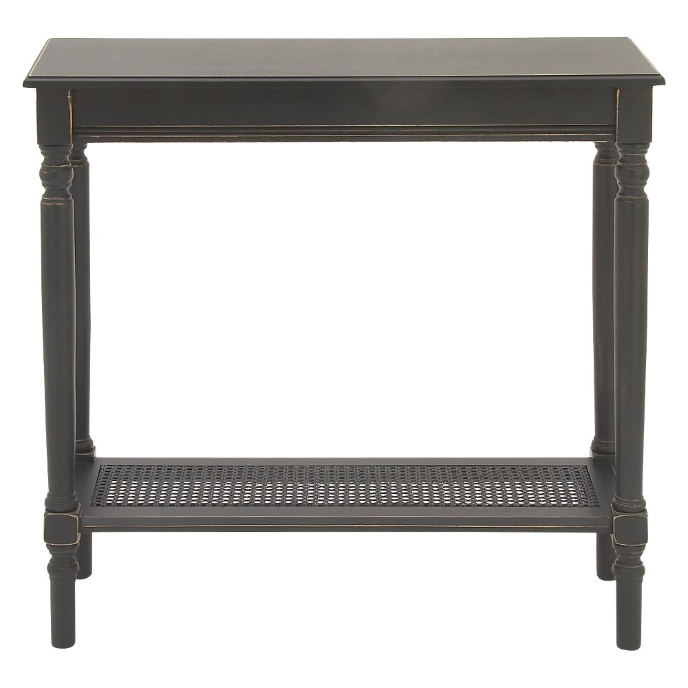 Photos - Coffee Table Wood Traditional Rectangular Console Table Black - Olivia & May