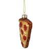 Northlight 4" Pepperoni Pizza Slice Glass Christmas Ornament - 4 of 4