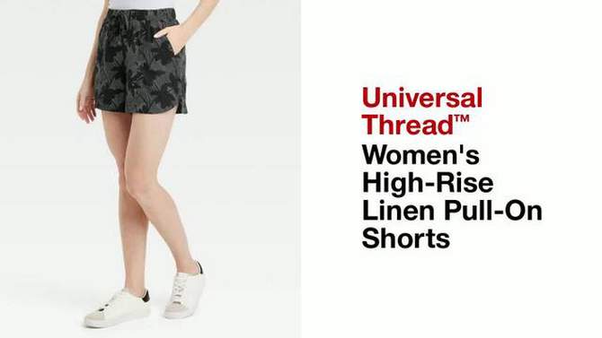 Women's High-Rise Linen Pull-On Shorts - Universal Thread™, 2 of 11, play video