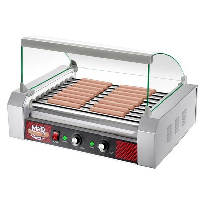 Great Northern Popcorn 9 Roller Hot Dog Machine With Tempered Glass