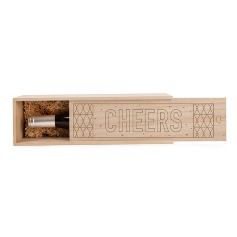 CHEERS! Wood Wine Box by True - image 1 of 1