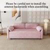 54" Velvet Sofa Bed with Armrest Storage, Retractable Queen Bed, Dual-Purpose Couch for Living Room, Multi-Color Options - 2 of 4