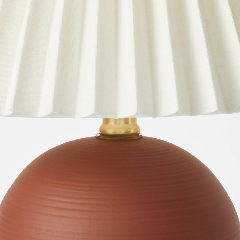 Oval Table Lamp with Pleated Shade (Includes LED Light Bulb) Red - Threshold&#8482; designed with Studio McGee, 5 of 13