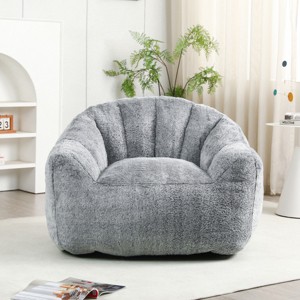 Bean Bag Chair Modern with Ergonomic Armrests for Living Room and Bedroom 35in Wide-3irtyhousy - 1 of 4