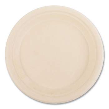 Boardwalk Bagasse PFAS-Free Dinnerware, Plate, 9" dia, Tan, 500/Carton