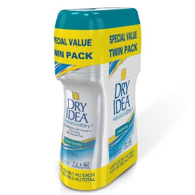 Dry Idea Roll-On Unscented Antiperspirant & Deodorant - 3.25oz/2pk