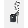Pop Era Ruched Straps Tie Up Sandals - 3 of 4