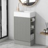 Tramull Modern Bathroom Vanity with Ceramic Sink, Two-Tier Shelf & Adjustable Left/Right Orientation - 4 of 4