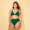 Women's Curvy Ribbed High Waist Cheeky Bikini Bottom - Shade & Shore™ - 4 of 4