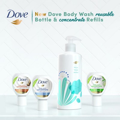 Dove Concentrate Refill and 100 percent Recycled Reusable Bottle for  Instantly Soft Skin Daily Moisture Starter Kit for Lasting Nourishment Body  Care