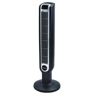 Lasko 2511 36 Inch 3-Speed Quiet Electric Programmable Widespread Oscillating Tower Fan with Remote and Touch-Control Timer for Home and Office, Black