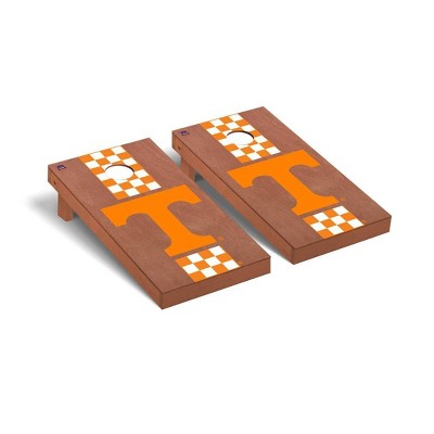 NCAA Tennessee Volunteers Premium Cornhole Board Rosewood Stained Stripe Version