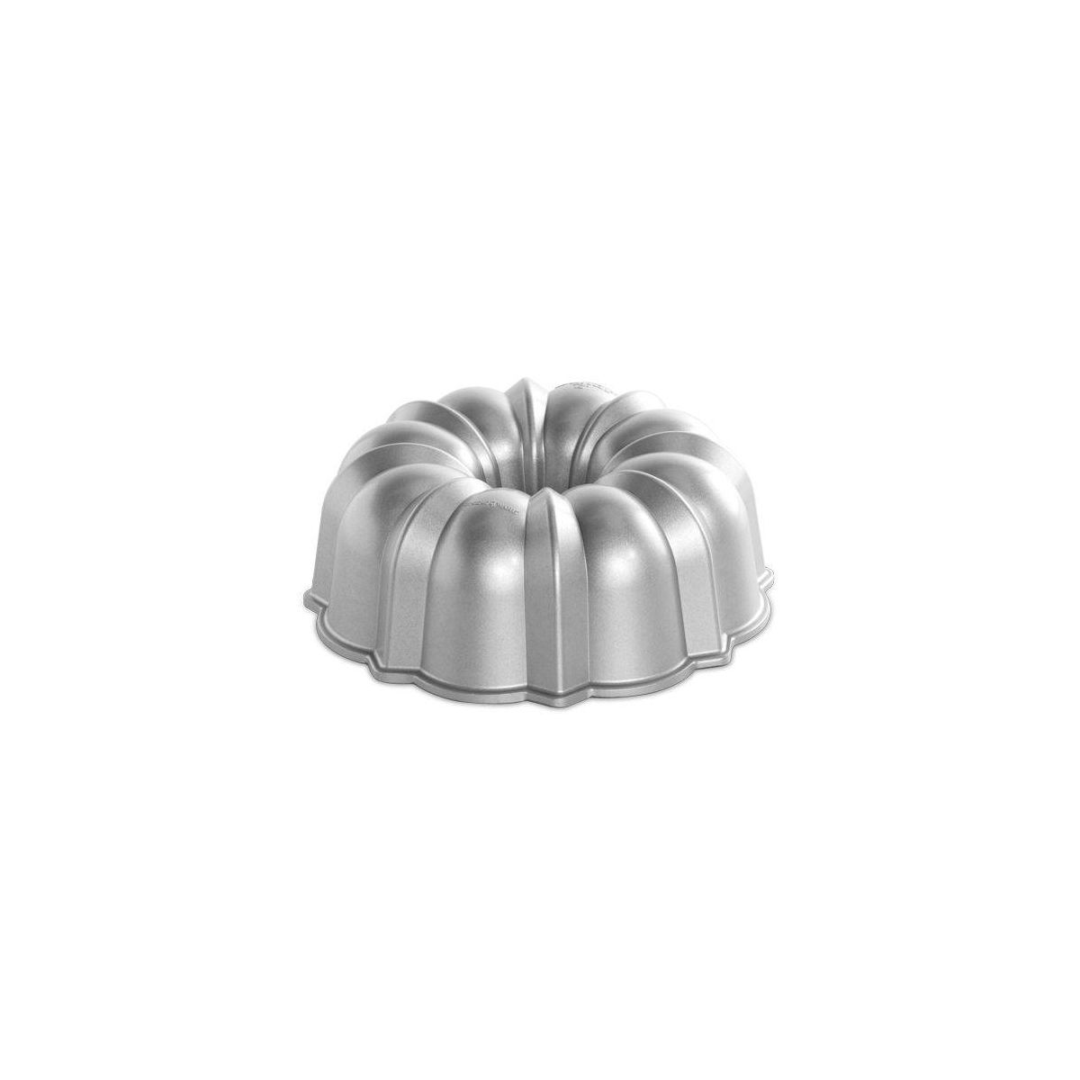 Nordic Ware 12 Cup Bundt Pan Silver: Cast Aluminum Nonstick Baking Pan, Oven-Safe, Hand Wash, Round Shape, Lifetime Warranty