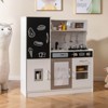 Safstar Play Kitchen Toy Set w/ Chalkboard Oven Sink Curtain Microwave Water Dispenser - 4 of 4