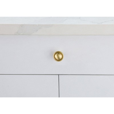 Brushed Gold Modern Round Mushroom Knob Set