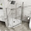 Lirago 36"x36"x72" Corner Frameless Shower Door-Chrome Tempered Glass 304 Stainless Steel Easy-Clean Reversible - 2 of 4