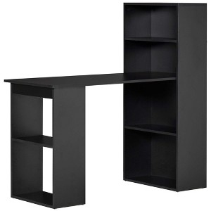 NicBex 47.25 Inch Computer Home Office Desk with 6-Tier Storage Shelves for Bedroom,Study Room,Office,White/Black - 1 of 4