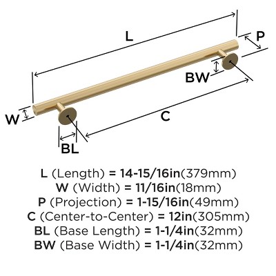 Champagne Bronze Modern Appliance Pull with Mounting Hardware