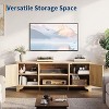 Farmhouse Rattan TV Cabinet, 70" Media Console,Boho Living Room Entertainment Center - 3 of 4