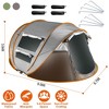 Naysaye Camping Tents 5-8 Person Automatic Pop Up Waterproof Tent with 4 Mosquito Net Windows for Camping Outdoor, Khaki - 3 of 4