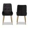 2pc Gavino Metal Dining Chair Set - Baxton Studio - 2 of 4