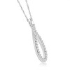 Pompeii3 1/4Ct TW Diamond Infinity Pendant 1" Tall Women's 10k White Gold Necklace - 2 of 4
