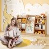 4 Tier Kids Bookshelf, Kids Book Shelf for Kids Rooms, Wood Children Bookcase,Baby Storage Book Rack,Toddler Bookshelf - 2 of 4