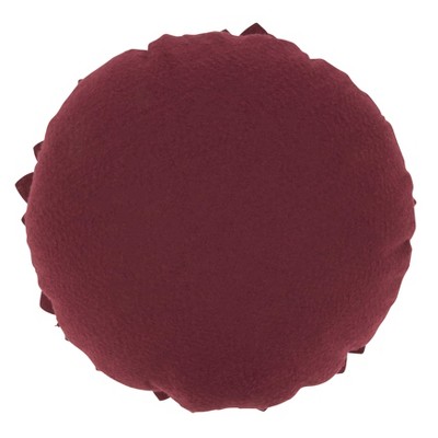 Wine Felt Flower Shaped Throw Pillow 22"