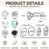 10 Pairs Stainless Steel Earrings: Colorful CZ Studs & 8mm/10mm Hoops, 20G for Women & Men - 2 of 4