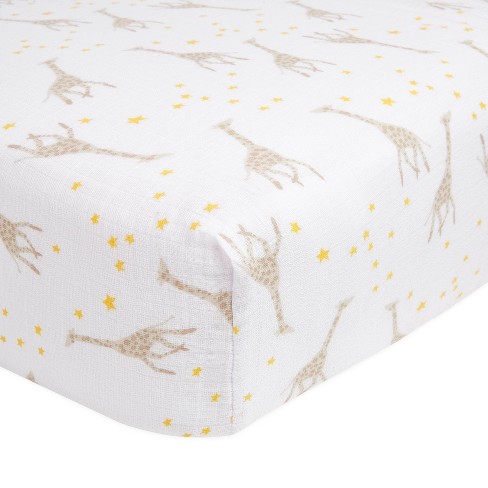 Aden Anais Essentials Classic Crib Sheet Starry Star Giraffes