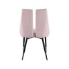 Meridian Furniture,Sleek Pink Velvet Dining Chair, Set of 2 - 2 of 4