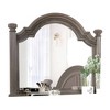 Royal Hampton Dresser Vanity Mirror, Reeded Posts, 49 Inch Gray Bell Top Frame - 2 of 4