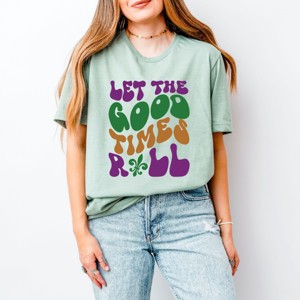 Simply Sage Market Let The Good Times Roll Mardi Gras Short Sleeve Tee - 1 of 4