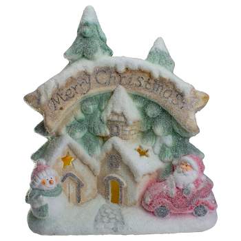 Northlight 16.5" LED Lighted Glittered Snow-Covered Winter Village Christmas Tabletop Decoration