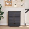 vidaXL Rolling Cabinet Honey brown Solid pine wood Medium - 3 of 4