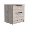 TIRAMISUBEST Nightstand - Gray Mobile File Cabinet with Wheels, 2-Drawer Storage Organizer for Bedroom, Office, Home - 2 of 4