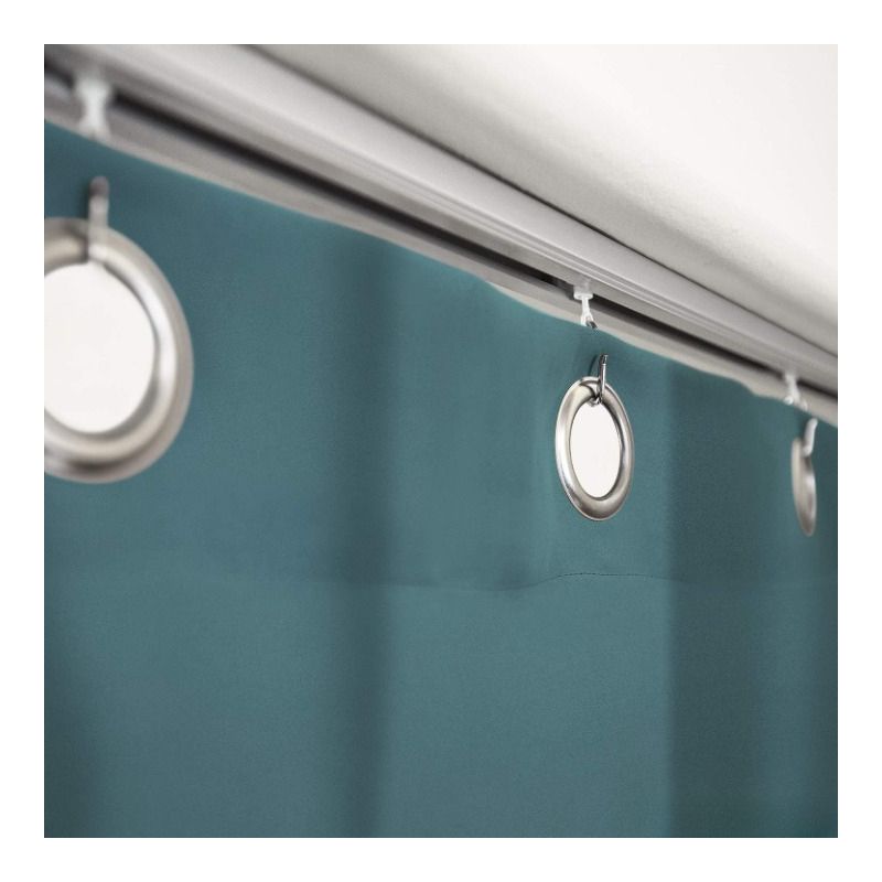 Room/Dividers/Now Ceiling Track Room Divider Kit, Medium A, 8ft Tall x 4ft 6in - 6ft Wide, Seafoam, 1 of 4