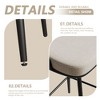 PAGED 360°Swivel Bar Chairs Set of 2, Modern Luxury Counter Stools with Metal Leg, Upholstered Dining Chairs for Home Pub - 3 of 4