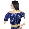 Artyska Women's Polka Dot Off Shoulder Crop Top Short Skirt 2 Piece Set - 3 of 4