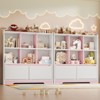 Bookshelf and Toy Organizer, Kids Book Shelf for Kid Rooms with Door, Cubes Storage Organizer,Wood Children Bookcase - 4 of 4